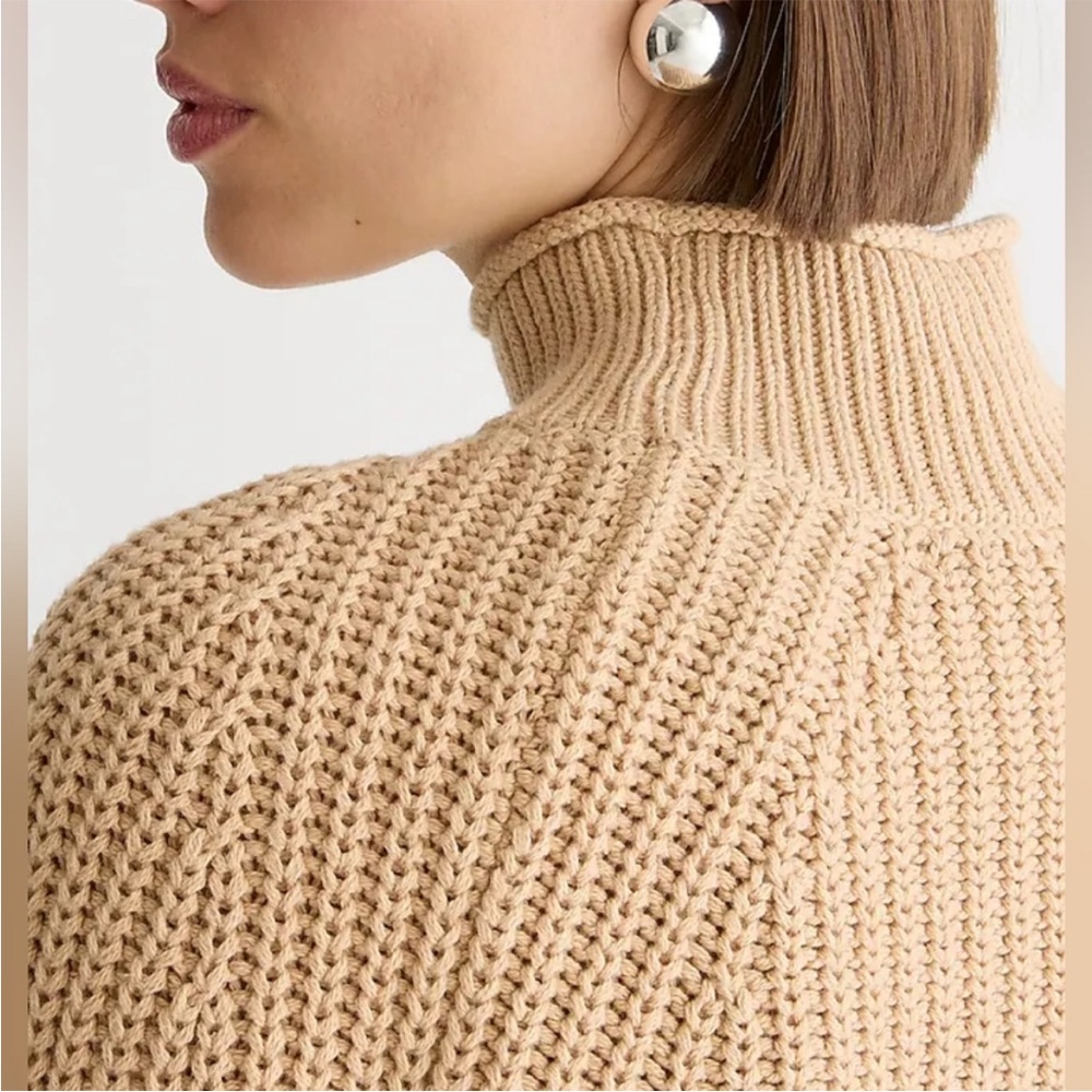 J. Crew Women's Tan Rollneck Sweater - Picture 3 of 5